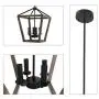 Neady 4-Light Hanging Pendant Light Adjustable Height Chandelier Rustic Metal Pendant Light for Bedroom Kitchen Island Livingroom Farmhouse Foyer