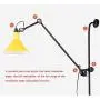 SUSUO 360 Degree Rotatable Simplicity Swing Wall Lamp with 24'' inches Black Swing Arm,Unique Plug-in Sconces Wall Lighting for Bedroom Living Room Bedside Lamp