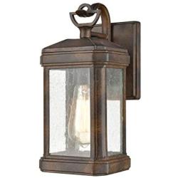 HUANXIN LIGHTING 1-Light Outdoor Indoor Wall Sconce, Matte Black, Clear Glass (Hazelnut Bronze)