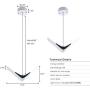 Modern Island Pendant Lighting, 8W LED Acrylic Mini Hanging Light White for Kitchen Island Dining Room Bathroom,Warm White 3000K by Bewamf