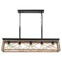 HMVPL Farmhouse Swag Chandeliers, 5-Lights Industrial Pendant Lighting Fixtures, Hanging Ceiling Island Light for Kitchen Dining Room Bedroom Hallway Front Door