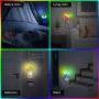 4 Pieces Night Lights 7 Color Changing Plug-in Light Sensor Wall Lamp, LED Mushroom Night Lights Dusk to Dawn Sensor Night Light Wall Lamp for Kid Adult Mushroom Bedroom Bathroom Nightlight Christmas