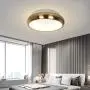 Gold Flush Mount Ceiling Light Fixture, 54W Deco Modern Ceiling Light with Remote Control, 15 Inch Dimmable Ceiling Light Fixture for Living Room Kitchen Bedroom Gold LED White Ceiling Lights