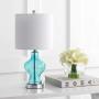 JONATHAN Y JYL4036A Mer 20.5'' Glass/Metal LED Lamp Contemporary,Transitional for Bedroom, Living Room, Office, College Dorm, Coffee Table, Bookcase, Aqua