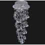 Crystal Rain Drop Chandelier Modern Flush Mount 2-Light Ceiling Light Fixture for Dining Room Bedroom Livingroom (2GU10 Bulbs)