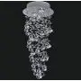 Crystal Rain Drop Chandelier Modern Flush Mount 2-Light Ceiling Light Fixture for Dining Room Bedroom Livingroom (2GU10 Bulbs)