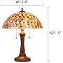 Table Lamp Tiffany, Artzone Handcrafted Tiffany Lamps for Bedrooms, Stained Glass Table Lamps, Tiffany Desk Lamp, Tiffany Styled Table Lamps, Tiffany Table Lamps - Natural Shell