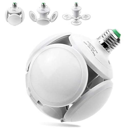ALITOVE LED Garage Lights Deformable Trilights Garage Ceiling Light 40W 2400lm Daylight White E26 Tribright LED Workshop Lights with 4 Foldable LED Panels for Living Room Corridor Warehouse Basement ALITOVE LED Garage Lights Deformable Trilights Garage Ceiling Light 40W 2400lm Daylight White E26 Tribright LED Workshop Lights with 4 Foldable LED Panels for Living Room Corridor Warehouse Basement
