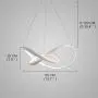 LightInTheBox Modern Chic LED Ring Chandelier Ceiling Pendant Light Hung Light Painting Lamp Fixture for Living Room Bedroom Dinning Room (Dimmable with Remote Control)
