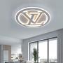 Modern Ceiling Light XINDAR LED Acrylic Creative Ceiling Lamp Letter Shaped Flush Mount Light Fixture in White for Living Room Dining Room Bedroom - 23.5''
