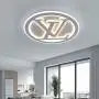 Modern Ceiling Light XINDAR LED Acrylic Creative Ceiling Lamp Letter Shaped Flush Mount Light Fixture in White for Living Room Dining Room Bedroom - 23.5'' Modern Ceiling Light XINDAR LED Acrylic Creative Ceiling Lamp Letter Shaped Flush Mount Light Fixture in White for Living Room Dining Room Bedroom - 23.5''