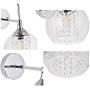 COTULIN Modern Decorative 1-Light Chrome Wall Sconce Lighting Crystal Wall Sconce,Wall Lamp with Clear Glass for Bedroom Hallway,Wall Lights for Living Room Dining Room Entryway