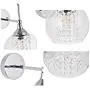 COTULIN Modern Decorative 1-Light Chrome Wall Sconce Lighting Crystal Wall Sconce,Wall Lamp with Clear Glass for Bedroom Hallway,Wall Lights for Living Room Dining Room Entryway