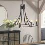 Emliviar 6-Light Large Wagon Wheel Chandelier, Vintage Farmhouse Pendant Light in Oil Rubbed Bronze Finish, 010-6 ORB