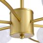 APBEAMLighting Sputnik Ceiling Light Mid Century Gold Chandelier for Bedroom Living Room and Dining Room 6 Lights