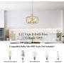KSANA Antique Gold Chandelier, Modern Drum Light Fixture for Dining & Living Room, Bedroom, Foyer and Kitchen