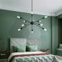 KDG Chandeliers 10 Lights Modern Chandeliers Black Sputnik Chandeliers Mid Century Pendant Lighting Ceiling Light Fixture for Kitchen Dining Room Living Room Foyer（Black 10 Lights)
