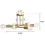 Mid Century Modern 6 Light Fxitures, Palacelantern Semi Flush Ceiling Light Contemporary Sputnik Chandelier Gold Lighting for Dining Room Farmhouse Kitchen Bedroom and Foyer