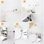 Bedroom Wall Sconce Lights - Modern Wall Lights Fixtures with 1 USB Port, 2 Switches and Fabric Shade, Bedside Wall Reading Lamps for Hotel, Living Room（LED 1W 3000K Included）