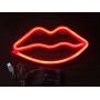 Lip Shaped Neon Signs Led Neon Light Art Decorative Lights Wall Decor for Christmas Children Baby Room Wedding Party Decoration (Red)