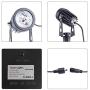 APONUO Solar Spotlights Landscape Lights Low Voltage Outdoor Solar Spotlight IP65 Waterproof 9.8ft Cable Auto On/Off with 4 Warm White for Outdoor Garden Yard Landscape Downlight (4-in-1)