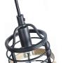 LNC Farmhouse Faux-Wood Pendant Lighting Rustic Mini Hanging Fixture for Kitchen Island, Dining Room, Bedroom, Foyer and Hallway, Black