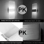 Modern LED Acrylic Wall Sconce 12W Cool White 6000K Up Down Lamp for Bedroom Corridor Stairs Bathroom Indoor Lighting Fixture Lamps Home Room Decor Not Dimmable No Plug(1 Pack)