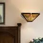 Capulina Tiffany Sconces Lighting, Tiffany Style Wall Lights, Tiffany Wall Light, Mission Design Stained Glass Sconces, Stained Glass Wall Sconce Lights, Stained Glass Wall Lamps, Tiffany Wall Lamp