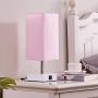 Touch Control Table Lamp with 2 USB Charging Ports, 3 Way Touch Lamps Beside Desk, Nightstand Lamp for Bedrooms Living Room, Pink Shade with White Base, LED Bulb Included(Pink)