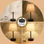 USB Bedside Table Lamp with Outlet, 3-Way Touch Control Dimmable Bedroom Lamp, Set of 2 Bedside Nightstand Lamps Fabric Shade for Bedroom Living Room Office, E26 LED Bulb Included