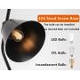 KRASTY Modern Industrial Metal Bedside Lamp Farmhouse Small Reading Lamp Mini Nightstand Black Table Lamp, Desk Lamp for Living Room Bedroom Office Kid Eye-Caring Study