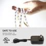Lepro Strip Light Kit, 16.4ft Rope Light, Flexible, 300 LEDs SMD 2835, Dimmable LED Tape, for Home, Kitchen, Under Cabinet, Bedroom, Daylight White