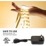 LE 16.4ft Dimmable LED Strip Light Kit with 12V Power Supply, 300 LEDs SMD 2835, Non-Waterproof Tape, Flexible Rope Light for Home, Kitchen, Under Cabinet, Bedroom and More, Warm White