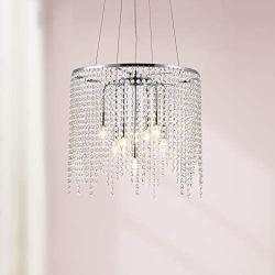 Maxax Crystal Chandeliers 7 Lights Pendant Lights for Dining Room,Kitchen(Chrome)