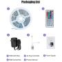 LED Strip Lights, Hansonled 16.4FT/5M RGB Flexible LED Strip Lights, Color Changing Lights with 44 Key IR Remote Controller Supply for Bedroom Kitchen Bar Yard Home Decoration