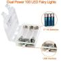 Blingstar Fairy Lights USB and Battery Operated String Lights 33ft 100 LED Christmas Lights Remote Control Timer 8 Modes Firefly Lights 2 Pack Multicolor Fairy String Lights for Bedroom Wedding Decor