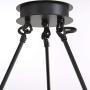 Siljoy Luxury Round Crystal Chandelier Modern LED Dimmable 6-Lights Pendant Lighting Vintage Flush Mount Ceiling Fixture for Dining Room Kitchen Entryway, Dia 25.6'', Black