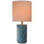 Amazon Brand - Rivet Geometric Ceramic Living Room Table Desk Lamp, 22.75'', Blue