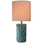 Amazon Brand - Rivet Geometric Ceramic Living Room Table Desk Lamp, 22.75'', Blue