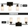 Sivilynus 3 Light Vanity Bathroom Lights Over Mirror Sconces Wall Lighting Farmhouse Light with Clear Glass Shade Suit for Porch Bedroom Foyer Kitchen Dining Room