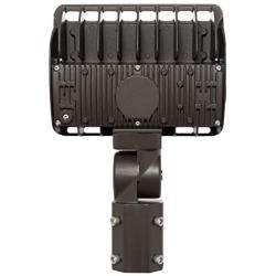 Westgate Lighting Outdoor LED Flood Light Fixture Slip Fitter Mount - Shoebox Street Area Parking Pole Security Floodlights - 120-277V - IP65 (100 Watt 5000K Cool White Dark Bronze)