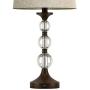 Oneach USB Table Lamps Crystal for Living Room Set of 2 Modern Bedside Lamp with Clear Stacked Ball 24.5'' Night Light Lamp for Bedroom Accent Oil-Rubbed Bronze