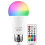 Color Changing Light Bulb,10W RGBW Colors LED Light Bulb Dimmable A19 LED Light Bulbs with Remote Control,LED Night Light Bulbs Mood Light Bulb 10W RGB 2700K(1 Pack)