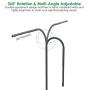 Joly Joy LED Modern Floor Lamps, Flexible Gooseneck Standing Reading Light W/Stable Base, 4 Color & 5 Brightness Dimmer, Touch & Remote Control, for Living Room, Chair, Couch, Office Task (Black)