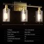 Tangkula 3 Light Wall Lamp, Modern Glass Wall Sconces, E26 Light Bulbs Vanity Light, Silver Energy Saving Fixtures Wall Light, Suitable for Bedroom Living Room Porch Kitchen Cafe