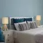 HAITRAL Small Table Lamps - Wooden Tripod Nightstand Lamps Set of 2 for Bedroom, Living Room, Office, Home with Fabric Linen Shade