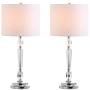 JONATHAN Y JYL2047A-SET2 Victoria 27'' Crystal LED Lamp Modern,Contemporary,Traditional,Glam for Bedroom, Living Room, Office, College Dorm, Coffee Table, Bookcase, Clear, 2 Piece