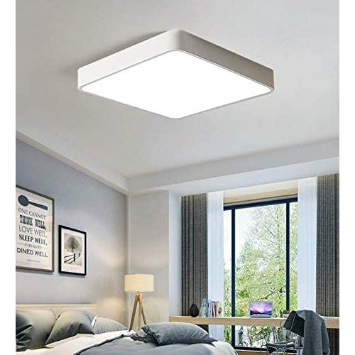 Ganeed LED Flush Mount Ceiling Light,15.7 inch 36W Modern Ceiling Lamp Square,6500K Cool White Lighting Fixture for Living Room/Kitchen/Bedroom/Dining Room,White