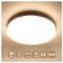 Airand 4000K Ceiling Lights LED Flush Mount 18W Ceiling Lamps 9.5 Inch Flush Ceiling Light Fixture for Kitchen Bathroom Hallway Stairwell, 1650 Lumens, Waterproof IP44, 80Ra (Bright White)