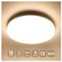 Airand 4000K Ceiling Lights LED Flush Mount 18W Ceiling Lamps 9.5 Inch Flush Ceiling Light Fixture for Kitchen Bathroom Hallway Stairwell, 1650 Lumens, Waterproof IP44, 80Ra (Bright White)